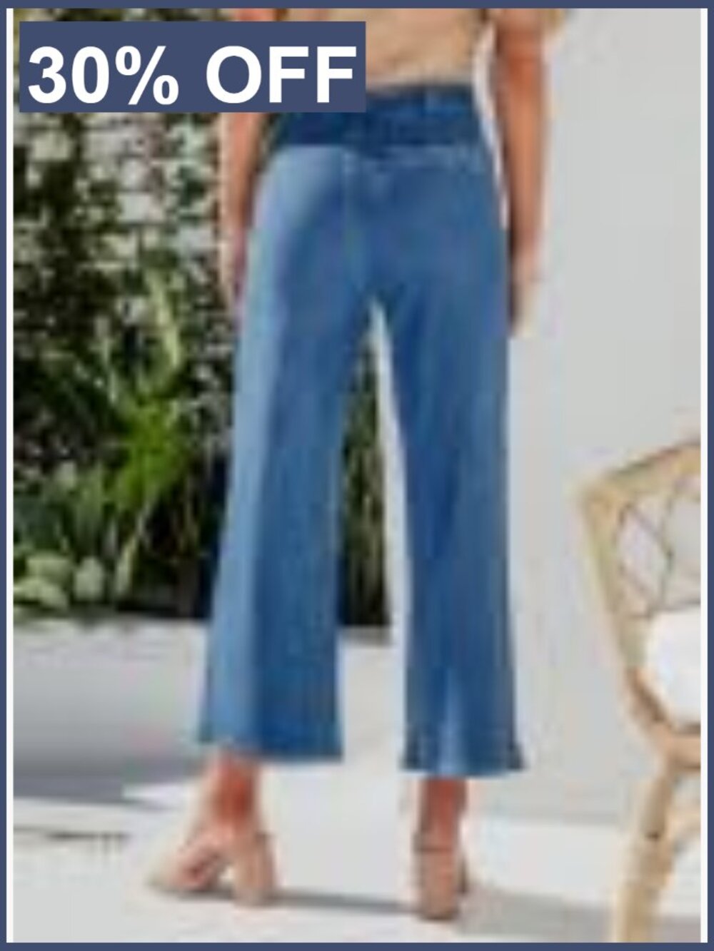 High Waisted Wide Leg Stretchy Straight Jeans Loose Denim Pants Pocket - Picture 4 of 7